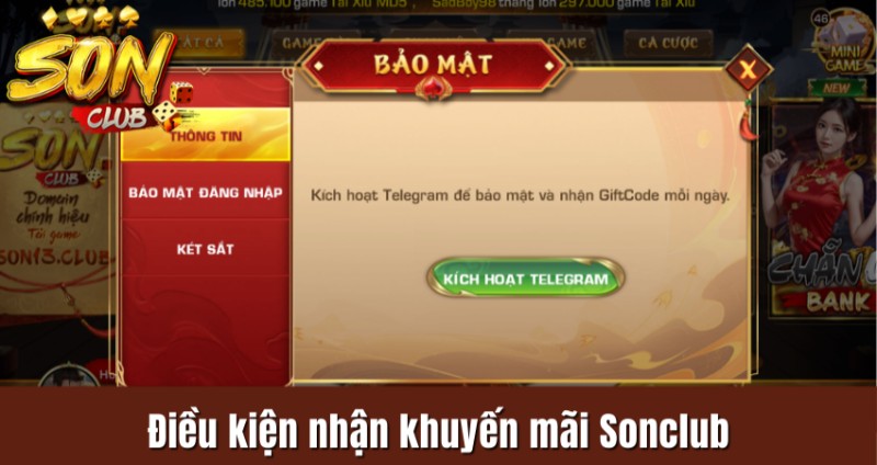 Điều kiện nhận khuyến mãi Sonclub