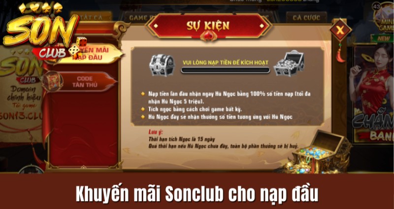 Khuyến mãi Sonclub cho nạp đầu