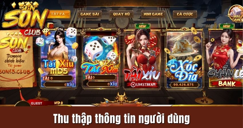 Thu thập thông tin người dùng